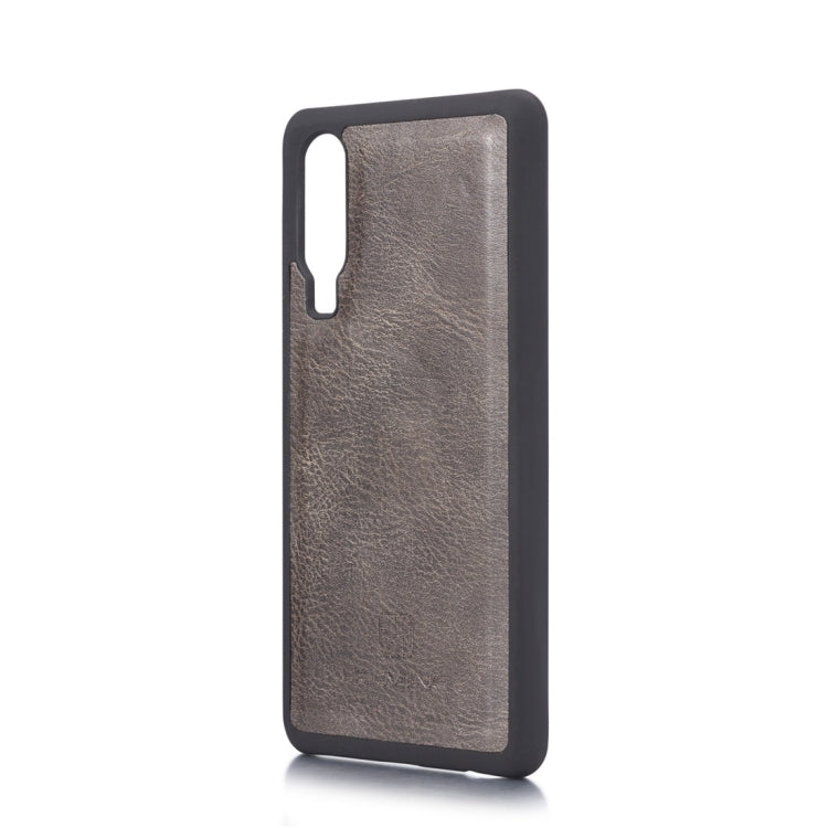 DG.MING Crazy Horse Texture Flip Detachable Magnetic Leather Case for Huawei P30, with Holder & Card Slots & Wallet (Grey) - Huawei Cases by DG.MING | Online Shopping UK | buy2fix