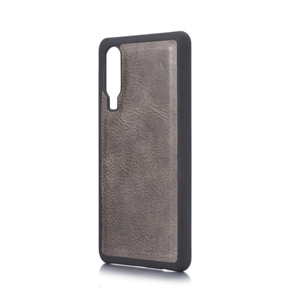 DG.MING Crazy Horse Texture Flip Detachable Magnetic Leather Case for Huawei P30, with Holder & Card Slots & Wallet (Grey) - Huawei Cases by DG.MING | Online Shopping UK | buy2fix