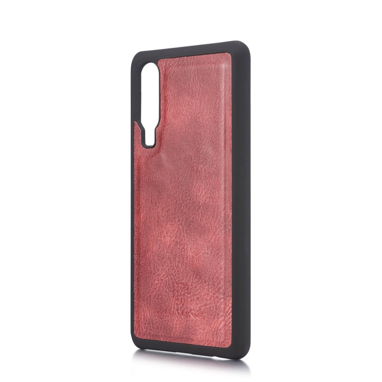 DG.MING Crazy Horse Texture Flip Detachable Magnetic Leather Case for Huawei P30, with Holder & Card Slots & Wallet (Red) - Huawei Cases by DG.MING | Online Shopping UK | buy2fix