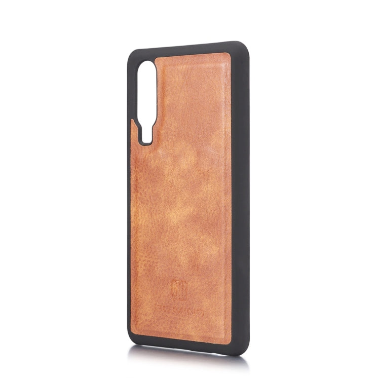DG.MING Crazy Horse Texture Flip Detachable Magnetic Leather Case for Huawei P30, with Holder & Card Slots & Wallet (Brown) - Huawei Cases by DG.MING | Online Shopping UK | buy2fix