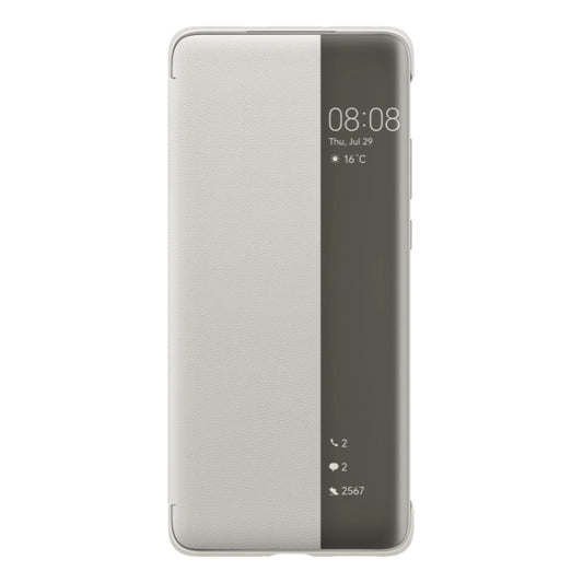 For Huawei P50 Pro Smart Display View Window Flip Leather Protective Case with Sleep / Wake-up Function(Grey) - Huawei Cases by Huawei | Online Shopping UK | buy2fix