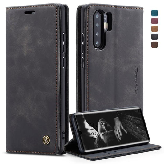 CaseMe-013 Multifunctional Retro Frosted Horizontal Flip Leather Case for Huawei P30 Pro, with Card Slot & Holder & Wallet (Black) - Huawei Cases by CaseMe | Online Shopping UK | buy2fix
