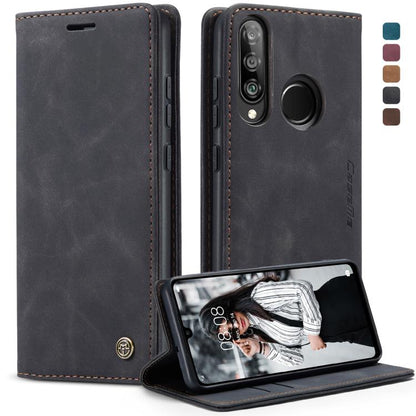 CaseMe-013 Multifunctional Retro Frosted Horizontal Flip Leather Case for Huawei P30 Lite, with Card Slot & Holder & Wallet (Black) - Huawei Cases by CaseMe | Online Shopping UK | buy2fix