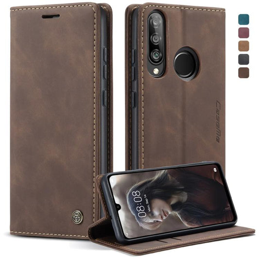 CaseMe-013 Multifunctional Retro Frosted Horizontal Flip Leather Case for Huawei P30 Lite, with Card Slot & Holder & Wallet (Coffee) - Huawei Cases by CaseMe | Online Shopping UK | buy2fix