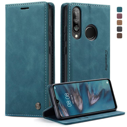 CaseMe-013 Multifunctional Retro Frosted Horizontal Flip Leather Case for Huawei P30 Lite, with Card Slot & Holder & Wallet (Blue) - Huawei Cases by CaseMe | Online Shopping UK | buy2fix