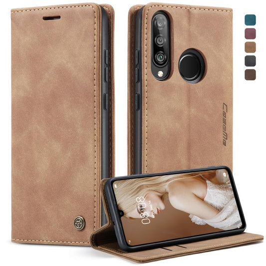 CaseMe-013 Multifunctional Retro Frosted Horizontal Flip Leather Case for Huawei P30 Lite, with Card Slot & Holder & Wallet (Brown) - Huawei Cases by CaseMe | Online Shopping UK | buy2fix