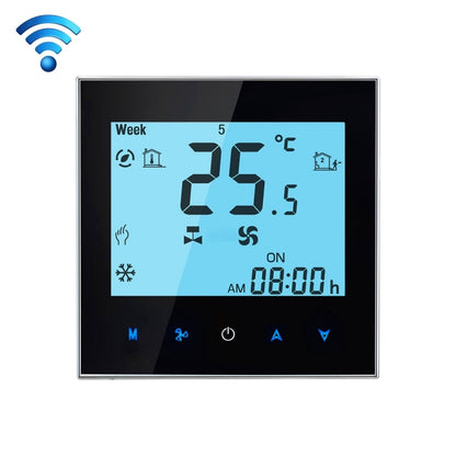 LCD Display Air Conditioning 2-Pipe Programmable Room Thermostat for Fan Coil Unit, Supports Wifi(Black) - Thermostat & Thermometer by buy2fix | Online Shopping UK | buy2fix