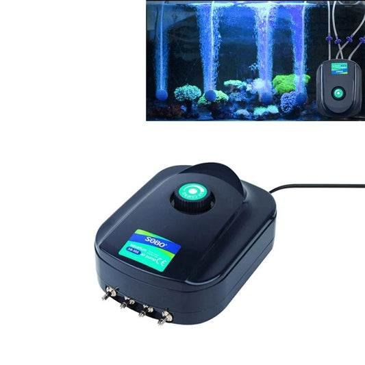 SOBO SB-988 12W 4 Outlets Adjustable Flow Silent Aquarium Air Pump Fish Tank Oxygen Air Pump - Air Pumps by buy2fix | Online Shopping UK | buy2fix
