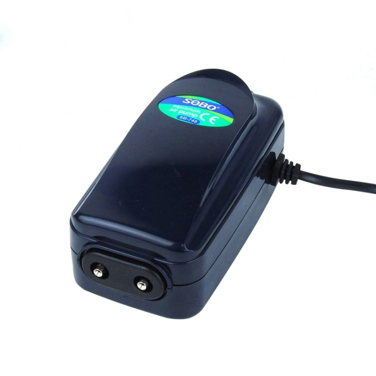 SOBO SB-748 8W Double Outlets Adjustable Flow Silent Aquarium Air Pump Fish Tank Oxygen Air Pump - Air Pumps by buy2fix | Online Shopping UK | buy2fix