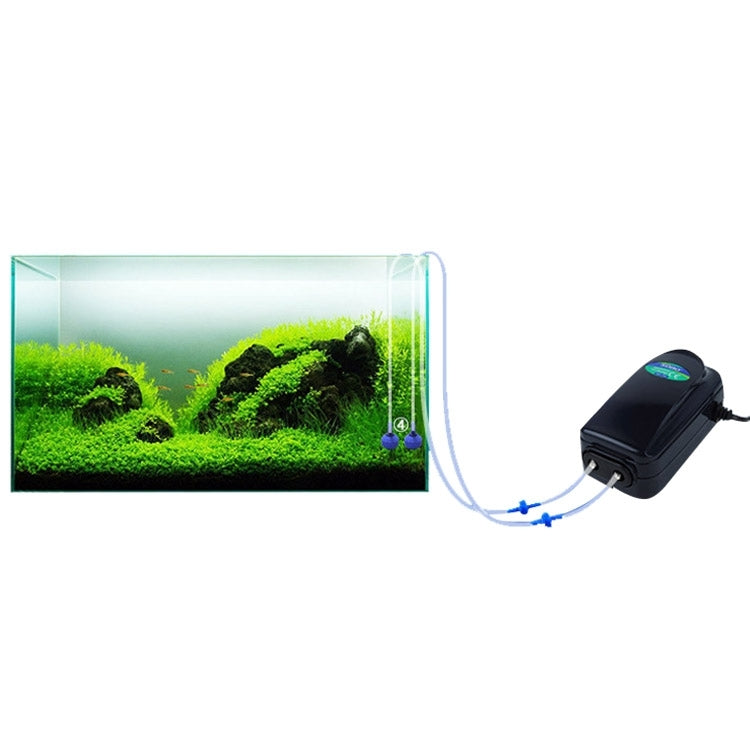 SOBO SB-748 8W Double Outlets Adjustable Flow Silent Aquarium Air Pump Fish Tank Oxygen Air Pump - Air Pumps by buy2fix | Online Shopping UK | buy2fix