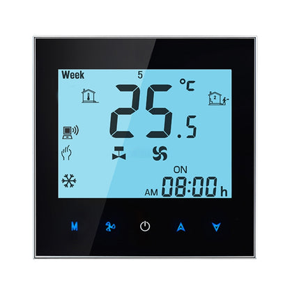 LCD Display Air Conditioning 4-Pipe Programmable Room Thermostat for Fan Coil Unit, Supports Wifi (Black) - Thermostat & Thermometer by buy2fix | Online Shopping UK | buy2fix