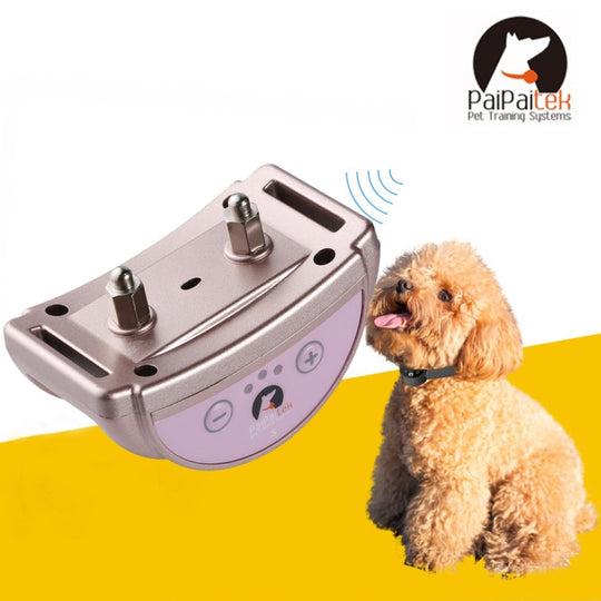 PaiPaitek PD258 Automatic Anti Barking Collar Pet Training Control System for Dogs, S Size(Rose Gold)