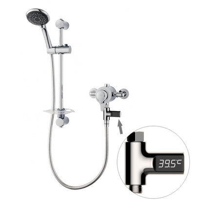 BD-LS-01 Baby Showering 360 Degree Rotatable LED Display Passive Water Thermometer (Plating) - Digital Thermometer by buy2fix | Online Shopping UK | buy2fix