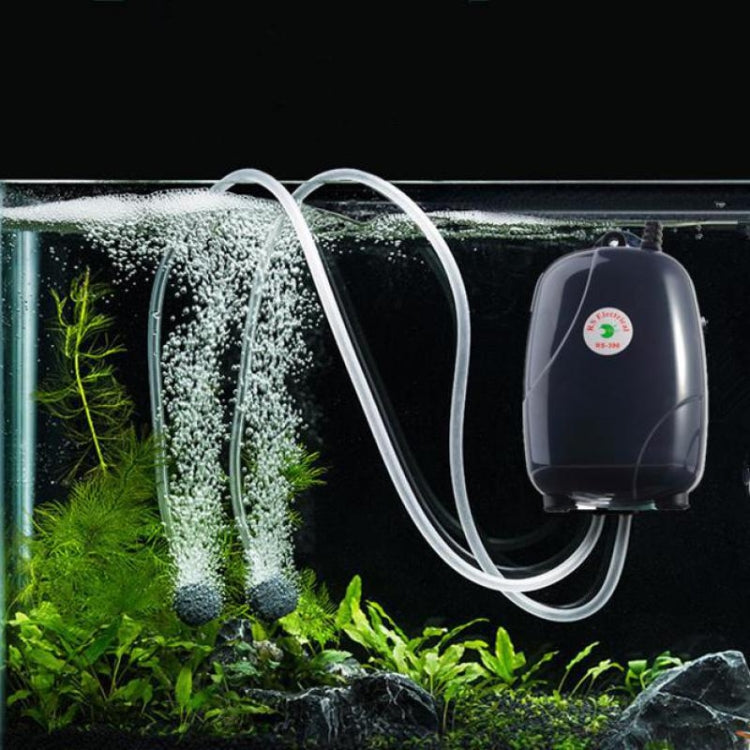 RS-390 220V 5W Double Outlets Adjustable Flow Silent Aquarium Air Pump Fish Tank Oxygen Air Pump - Air Pumps by buy2fix | Online Shopping UK | buy2fix