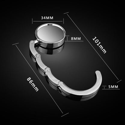 5 PCS Round Folding Hook Bag Hanger, Length:10.1cm, Random Color Delivery by buy2fix