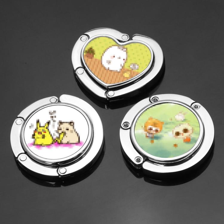 5 PCS Round Folding Hook Bag Hanger, Length:10.1cm, Random Color Delivery by buy2fix