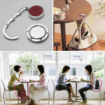 5 PCS Round Folding Hook Bag Hanger, Length:10.1cm, Random Color Delivery by buy2fix