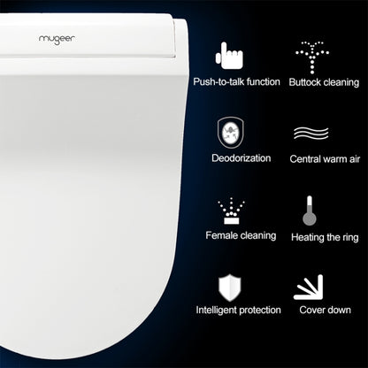 U Shape Multi-function Bathroom Automatic Cleaning Heating Intelligent Flush Toilet Cleaner Cover - Smart Kitchen and Toilet by buy2fix | Online Shopping UK | buy2fix