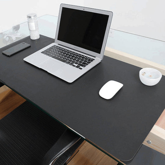 Multifunction Business Double Sided PU Leather Mouse Pad Keyboard Pad Table Mat Computer Desk Mat, Size: 90 x 45cm(Black Red)