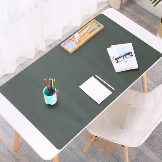 Multifunction Business PU Leather Mouse Pad Keyboard Pad Table Mat Computer Desk Mat, Size: 80 x 40cm(Green)