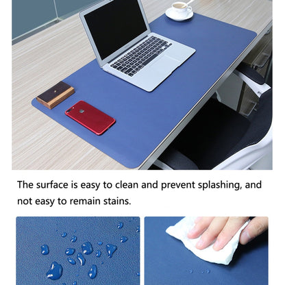 Multifunction Business PU Leather Mouse Pad Keyboard Pad Table Mat Computer Desk Mat, Size: 90 x 45cm(Apricot) - Desk Pads by buy2fix | Online Shopping UK | buy2fix