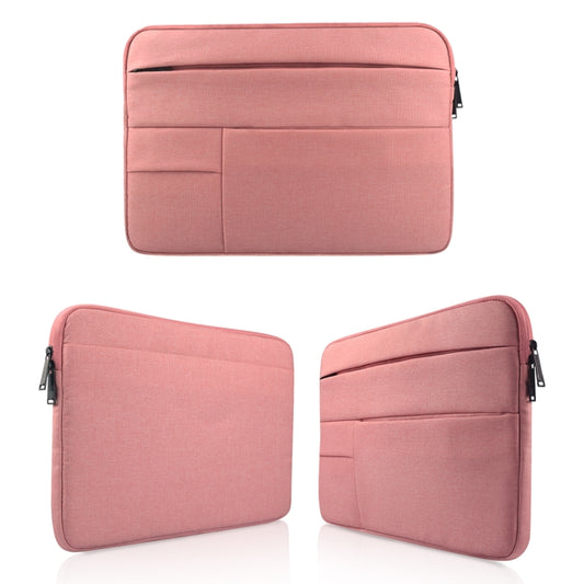 Universal Multiple Pockets Wearable Oxford Cloth Soft Portable Leisurely Laptop Tablet Bag, For 12 inch and Below Macbook, Samsung, Lenovo, Sony, DELL Alienware, CHUWI, ASUS, HP (Pink) by buy2fix