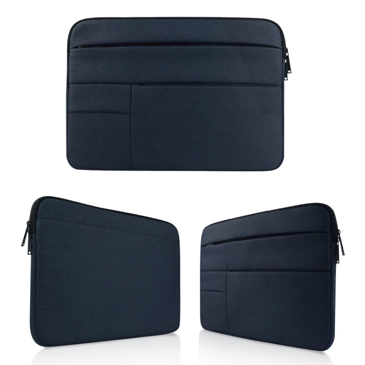Universal Multiple Pockets Wearable Oxford Cloth Soft Portable Leisurely Laptop Tablet Bag, For 12 inch and Below Macbook, Samsung, Lenovo, Sony, DELL Alienware, CHUWI, ASUS, HP (navy) by buy2fix