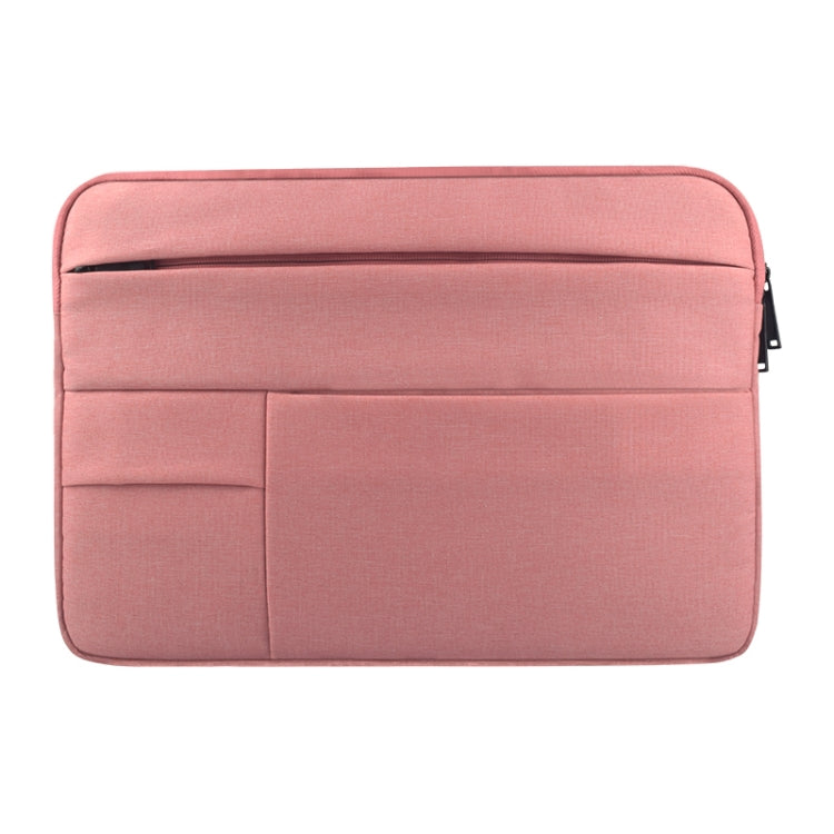 Universal Multiple Pockets Wearable Oxford Cloth Soft Portable Leisurely Laptop Tablet Bag, For 14 inch and Below Macbook, Samsung, Lenovo, Sony, DELL Alienware, CHUWI, ASUS, HP(Pink) by buy2fix