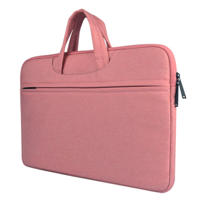 Breathable Wear-resistant Shoulder Handheld Zipper Laptop Bag, For 14 inch and Below Macbook, Samsung, Lenovo, Sony, DELL Alienware, CHUWI, ASUS, HP (Pink) by buy2fix