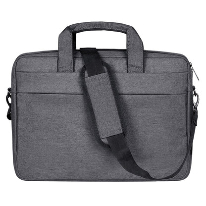 Breathable Wear-resistant Thin and Light Fashion Shoulder Handheld Zipper Laptop Bag with Shoulder Strap, For 14.0 inch and Below Macbook, Samsung, Lenovo, Sony, DELL Alienware, CHUWI, ASUS, HP(Dark Grey) by buy2fix