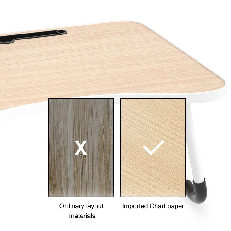 W-shaped Non-slip Legs Adjustable Folding Portable Laptop Desk without Card Slot (Walnut) - Laptop Stand by REMAX | Online Shopping UK | buy2fix