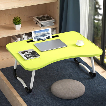 W-shaped Non-slip Legs Adjustable Folding Portable Writing Desk Laptop Desk with Card Slot(Green) by buy2fix