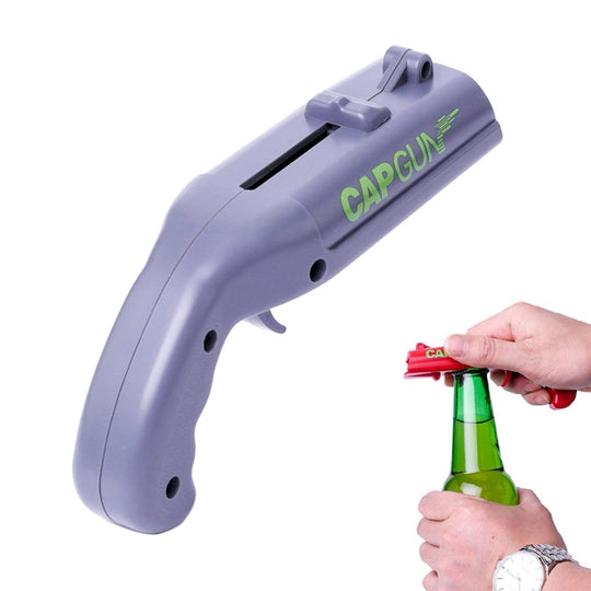 Creative Beer Bottle Opener Cap Launch Kitchen Bar Tool(Grey)