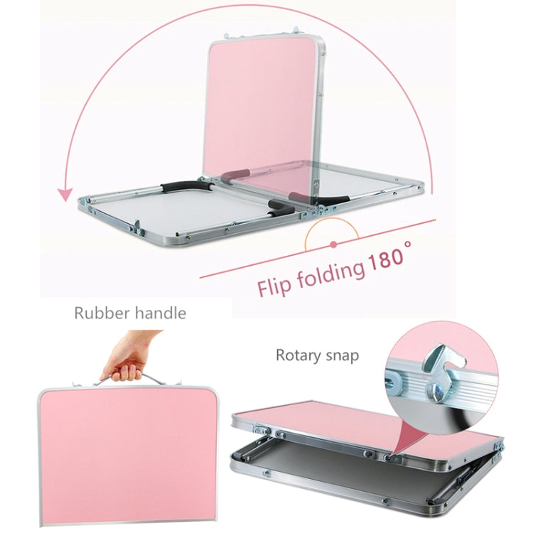 Rubber Mat Adjustable Portable Laptop Table Folding Stand Computer Reading Desk Bed Tray (Pink) by buy2fix