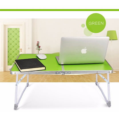 Plastic Mat Adjustable Portable Laptop Table Folding Stand Computer Reading Desk Bed Tray (Green) by buy2fix