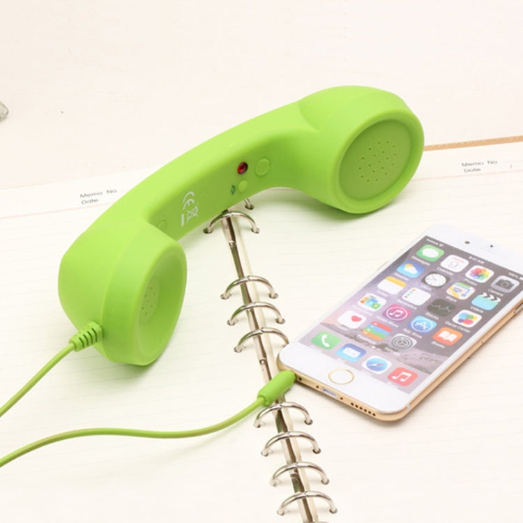 3.5mm Plug Mic Retro Telephone Anti-radiation Cell Phone Handset Receiver(Green) - Others Accessories by buy2fix | Online Shopping UK | buy2fix