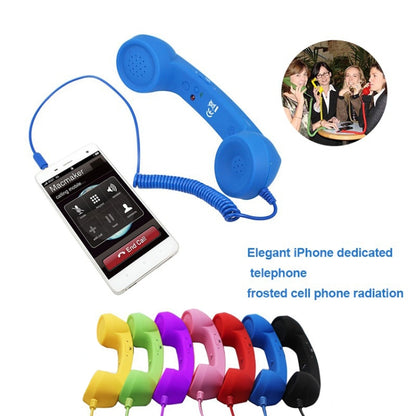3.5mm Plug Mic Retro Telephone Anti-radiation Cell Phone Handset Receiver(Blue) - Others Accessories by buy2fix | Online Shopping UK | buy2fix