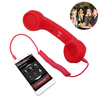 3.5mm Plug Mic Retro Telephone Anti-radiation Cell Phone Handset Receiver(Red) - Others Accessories by buy2fix | Online Shopping UK | buy2fix