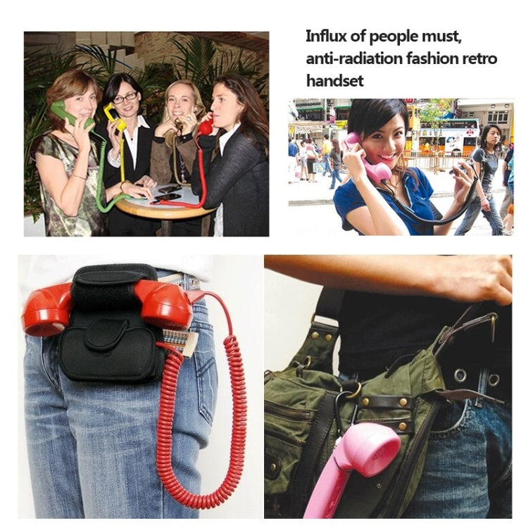 3.5mm Plug Mic Retro Telephone Anti-radiation Cell Phone Handset Receiver(Red) - Others Accessories by buy2fix | Online Shopping UK | buy2fix