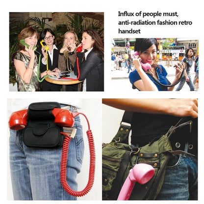 3.5mm Plug Mic Retro Telephone Anti-radiation Cell Phone Handset Receiver(Red) - Others Accessories by buy2fix | Online Shopping UK | buy2fix