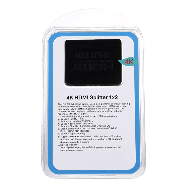 4K HDMI Splitter Full HD 1080p Video HDMI Switch Switcher 1x2 Split Out Amplifier Dual Display for HDTV DVD PS3 Xbox(Black) by buy2fix