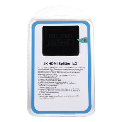 4K HDMI Splitter Full HD 1080p Video HDMI Switch Switcher 1x2 Split Out Amplifier Dual Display for HDTV DVD PS3 Xbox(Black) by buy2fix