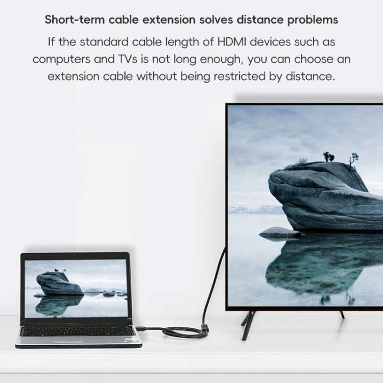 HDMI Male to HDMI Female Retractable Coiled Adapter Cable, Coiled Cable Stretches to 2.4m by buy2fix