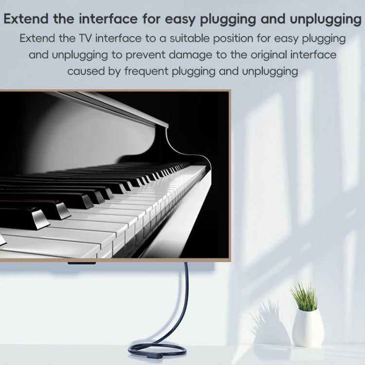 HDMI Male to HDMI Female Retractable Coiled Adapter Cable, Coiled Cable Stretches to 2.4m by buy2fix