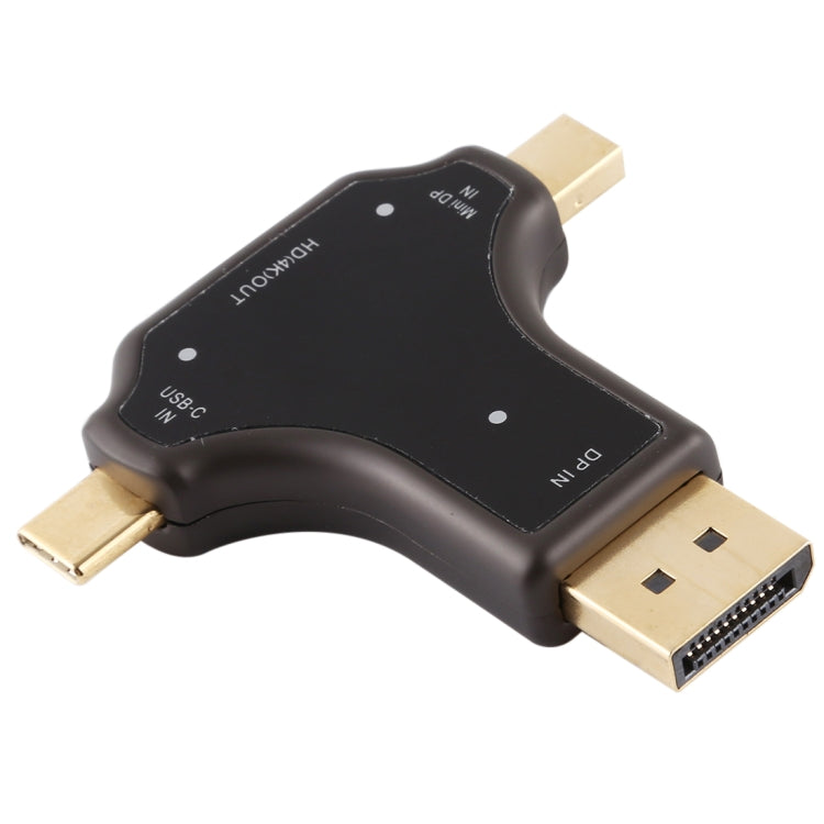 D63A DisplayPort + Mini DP + UCB-C / Type-C Male to HDMI Female 3 in 1 Adapter by buy2fix