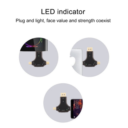 D63A DisplayPort + Mini DP + UCB-C / Type-C Male to HDMI Female 3 in 1 Adapter by buy2fix