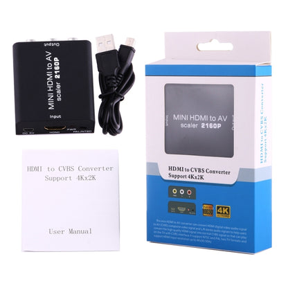 Mini HDMI to AV / CVBS Composite Video Signal Converter(Black) by buy2fix