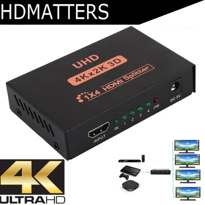 CY10 UHD 4K x 2K 3D 1 x 4 HDMI Splitter (EU Plug) by buy2fix