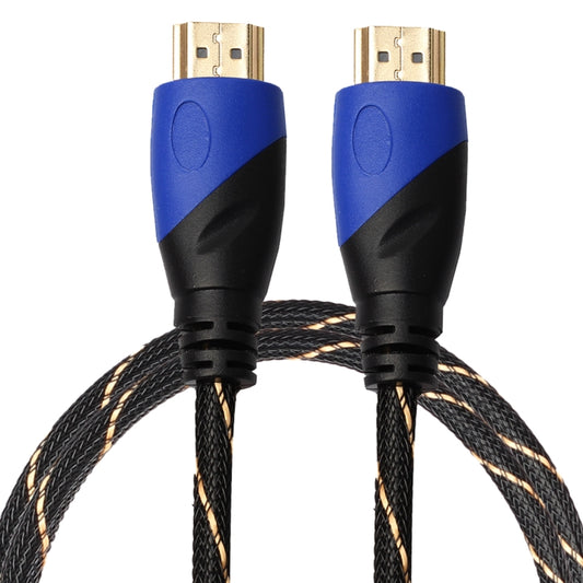 1m HDMI 1.4 Version 1080P Woven Net Line Blue Black Head HDMI Male to HDMI Male Audio Video Connector Adapter Cable by buy2fix