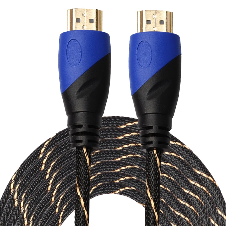 15m HDMI 1.4 Version 1080P Woven Net Line Blue Black Head HDMI Male to HDMI Male Audio Video Connector Adapter Cable by buy2fix